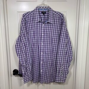 NWT J. Maverick New York Long Sleeve Button Up Shirt Men’s XXL Purple